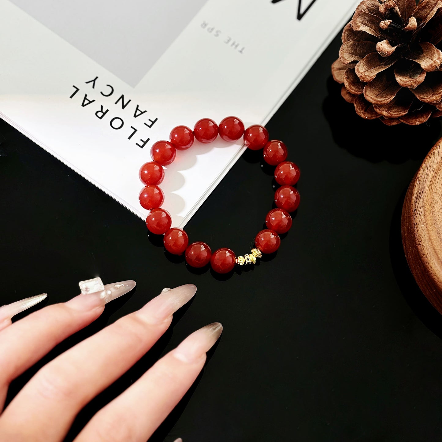 Endless Vermilion - Red Agate Bracelet | Grounding & Protection Jewelry