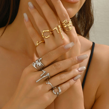 Liquid Aura - Adjustable Ring Set