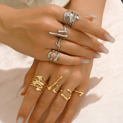 Liquid Aura - Adjustable Ring Set