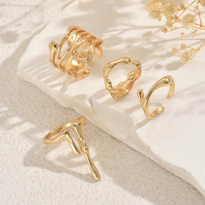 Liquid Aura - Adjustable Ring Set