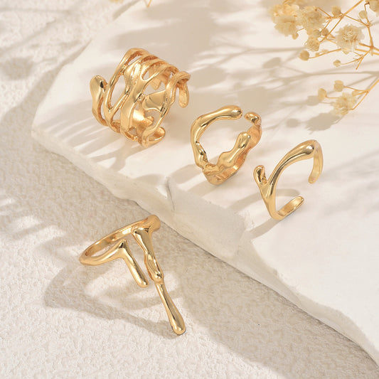 Liquid Aura - Adjustable Ring Set