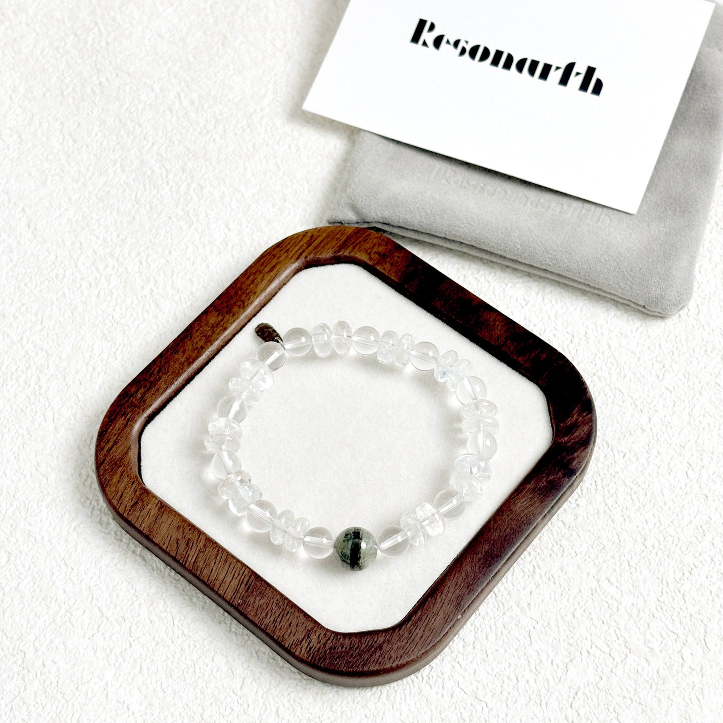 EtherGaze - Clear Quartz & Cat's Eye Tourmaline Bracelet