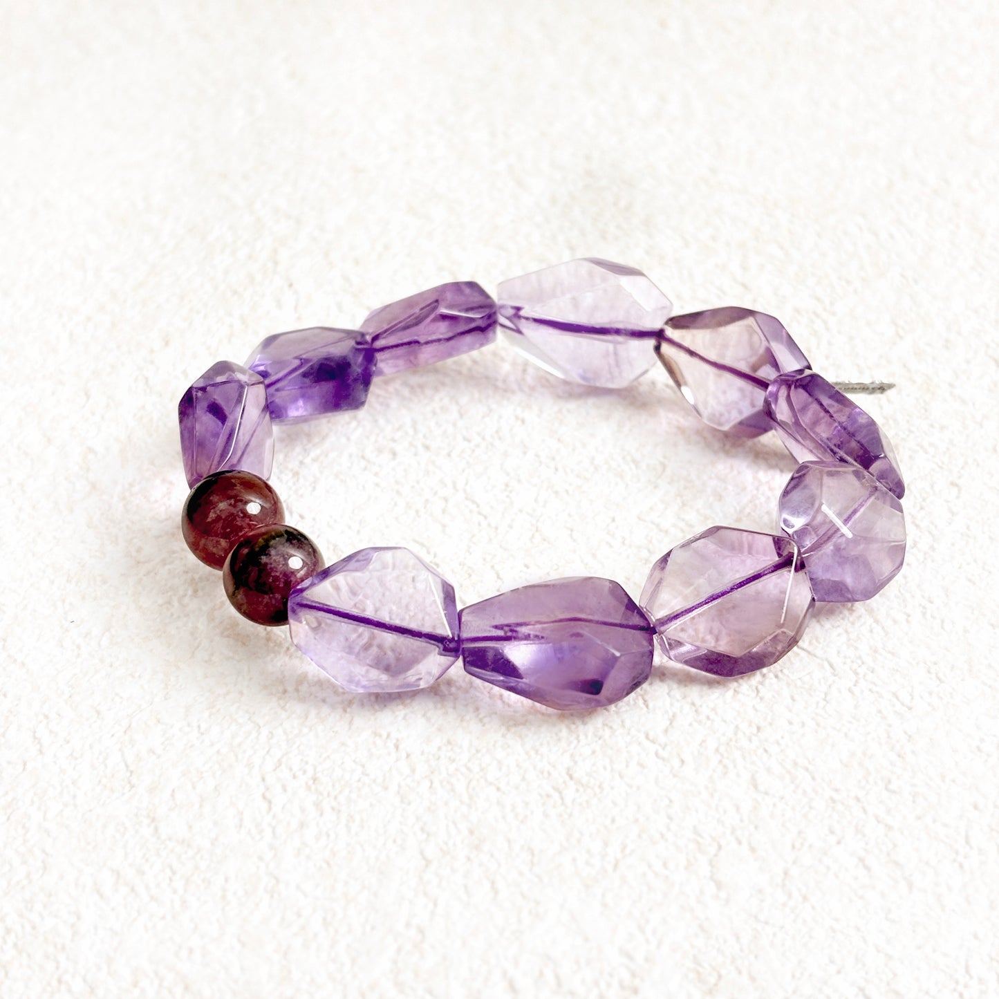 Eyes of the Ether -  Amethyst & Tourmaline Bracelet