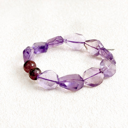 Eyes of the Ether -  Amethyst & Tourmaline Bracelet