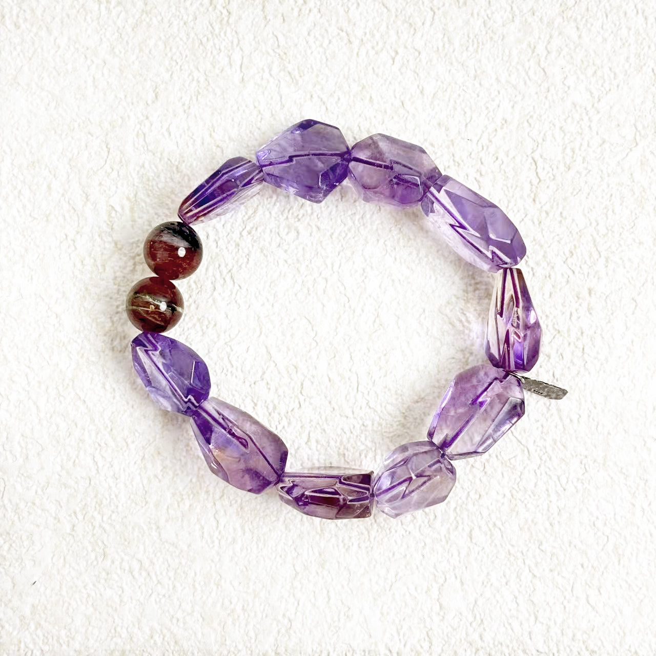 Eyes of the Ether -  Amethyst & Tourmaline Bracelet