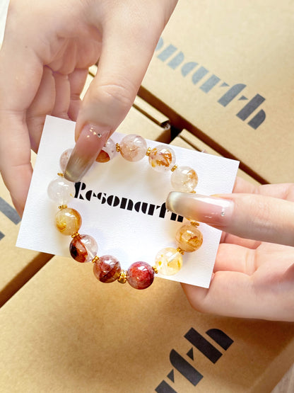 Fleeting Scenes - Hematoid Quartz Bracelet