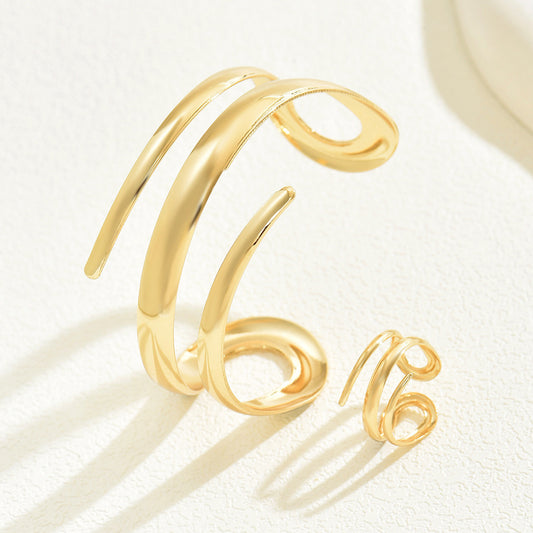 Geo Flow - Bracelet & Ring Set