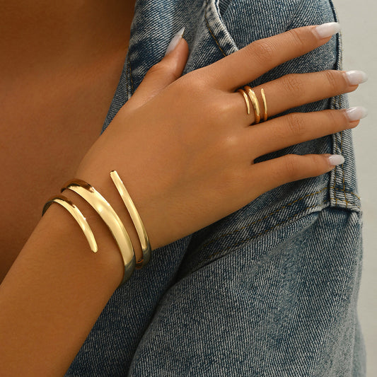 Geo Flow - Bracelet & Ring Set