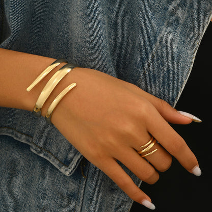 Geo Flow - Bracelet & Ring Set