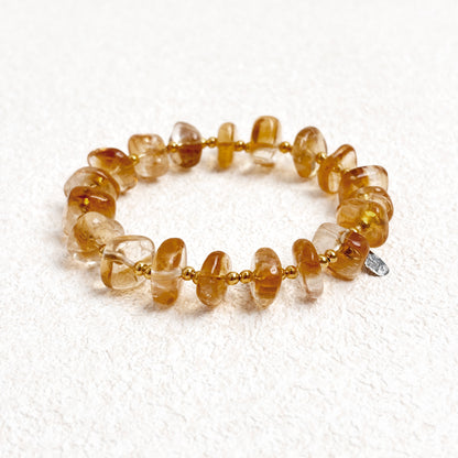 Golden Dusk - Natural Citrine Crystal Bracelet for Abundance & Vitality