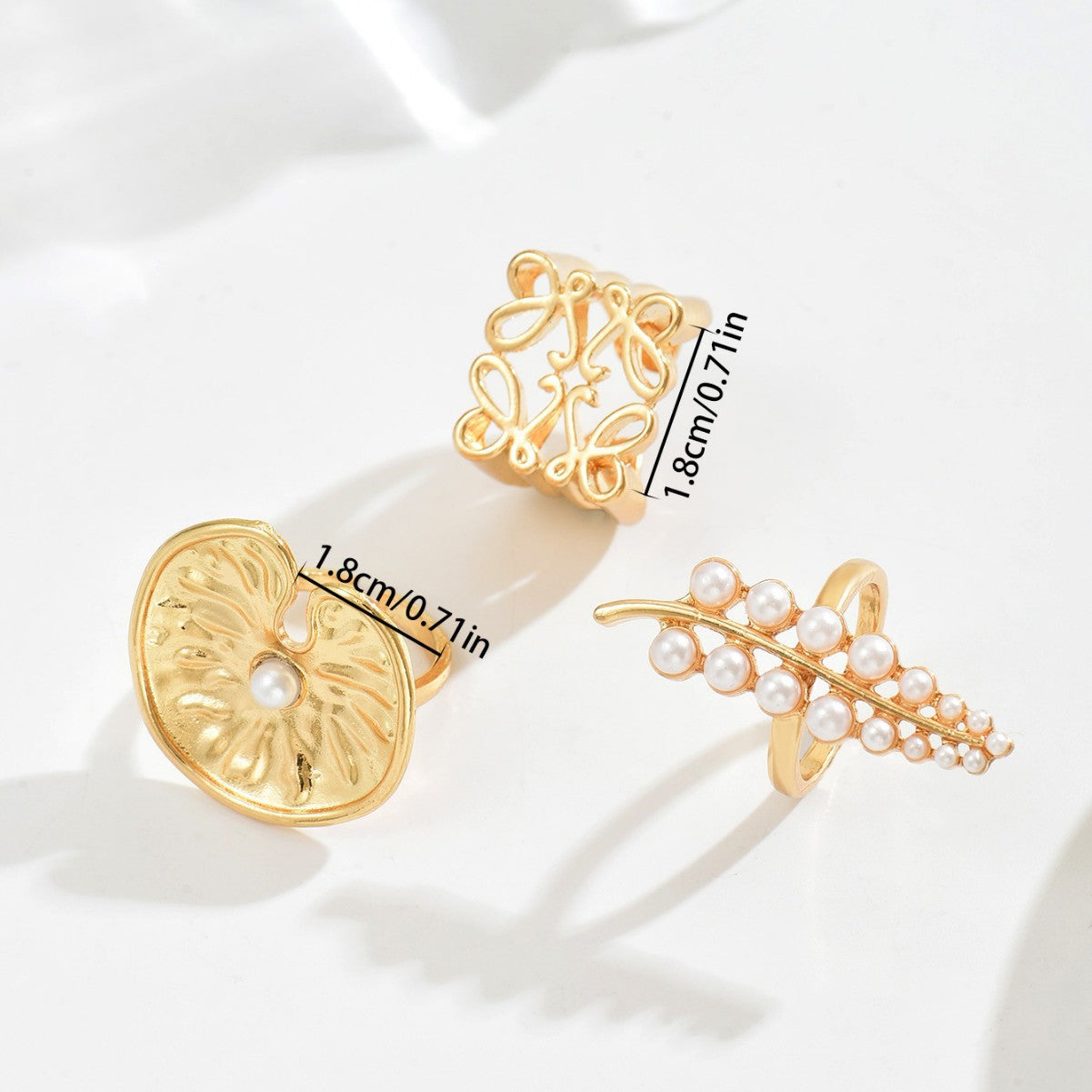 Golden Muse - Adjustable Ring Set