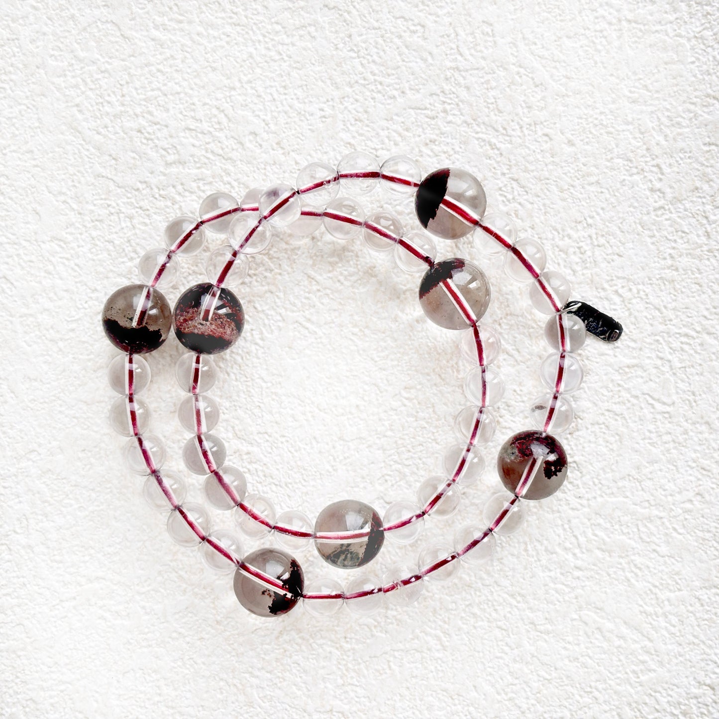 Hidden Ember - Phantom & Clear Quartz Bracelet