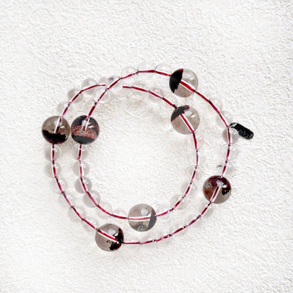 Hidden Ember - Phantom & Clear Quartz Bracelet