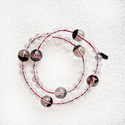 Hidden Ember - Phantom & Clear Quartz Bracelet