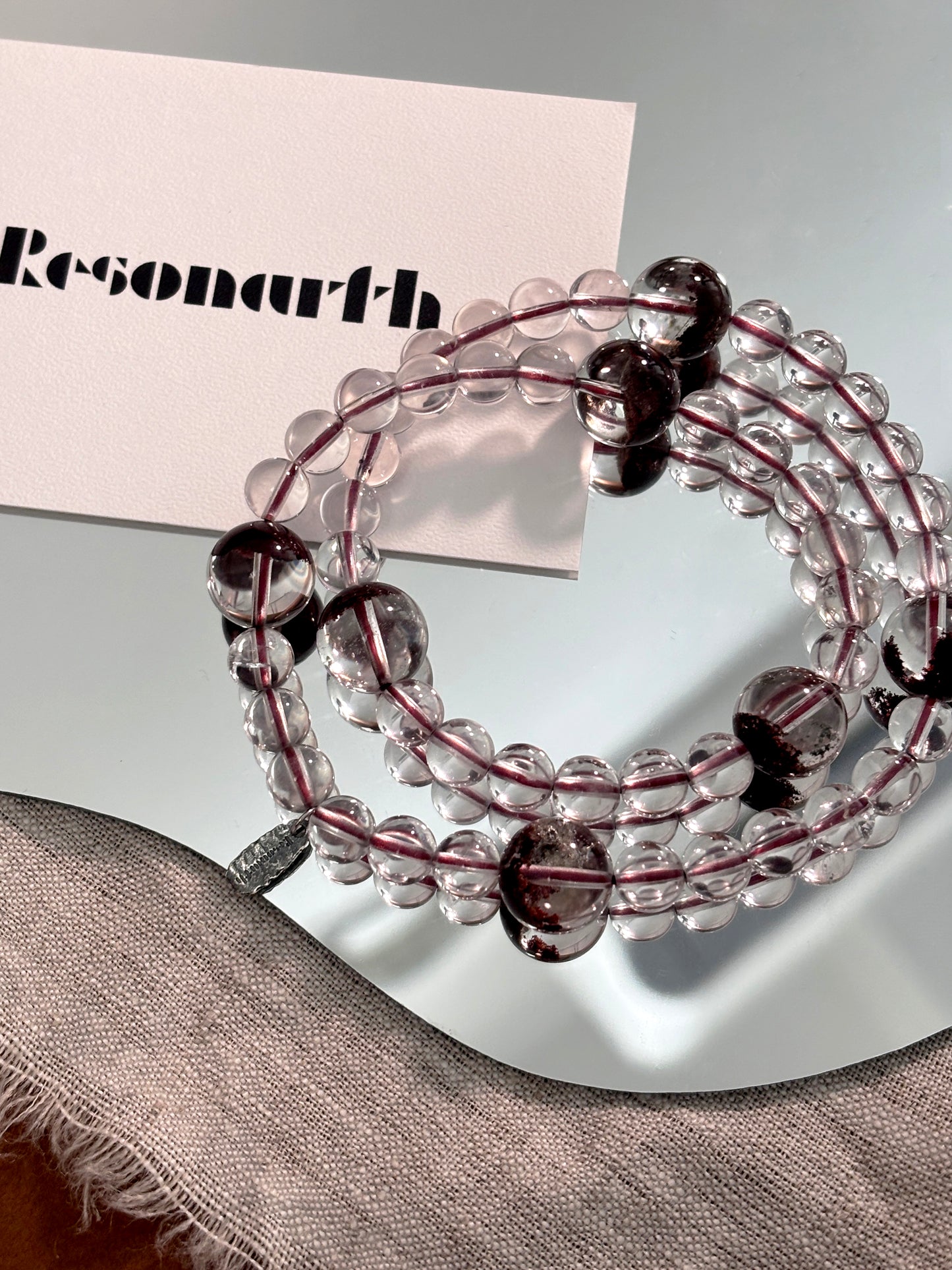 Hidden Ember - Phantom & Clear Quartz Bracelet