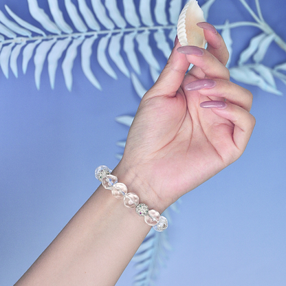 Isle Breeze - Faceted Clear Quartz Beaded Bracelet