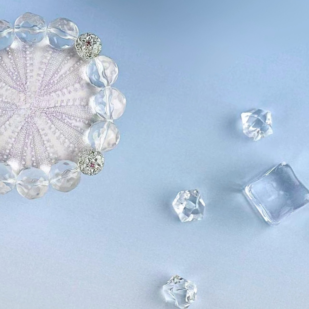 Isle Breeze - Faceted Clear Quartz Beaded Bracelet