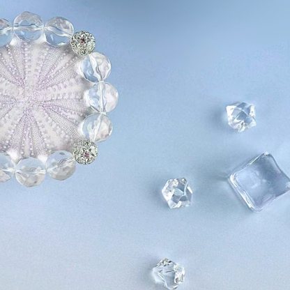 Isle Breeze - Faceted Clear Quartz Beaded Bracelet