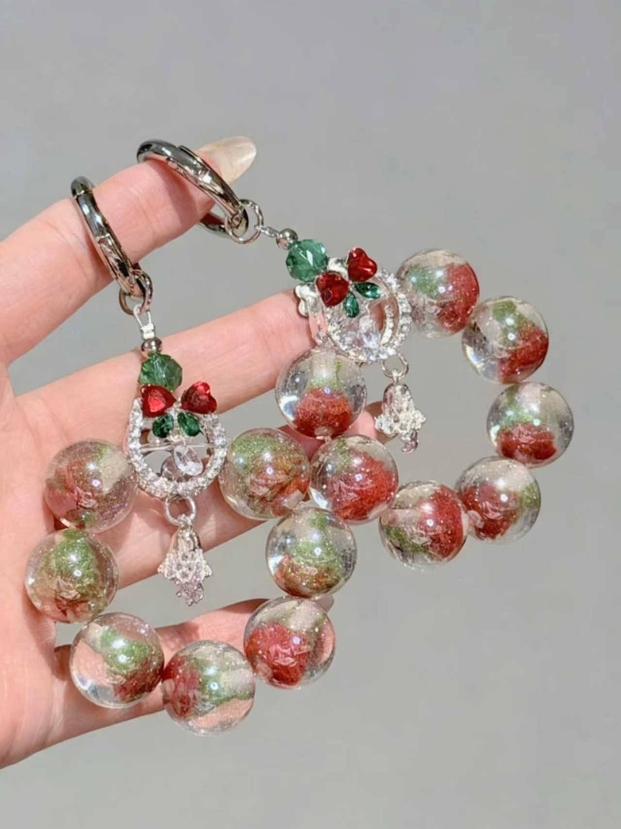 Jingle Bells – Handcrafted Crystal Beaded Phone and Bag Charm