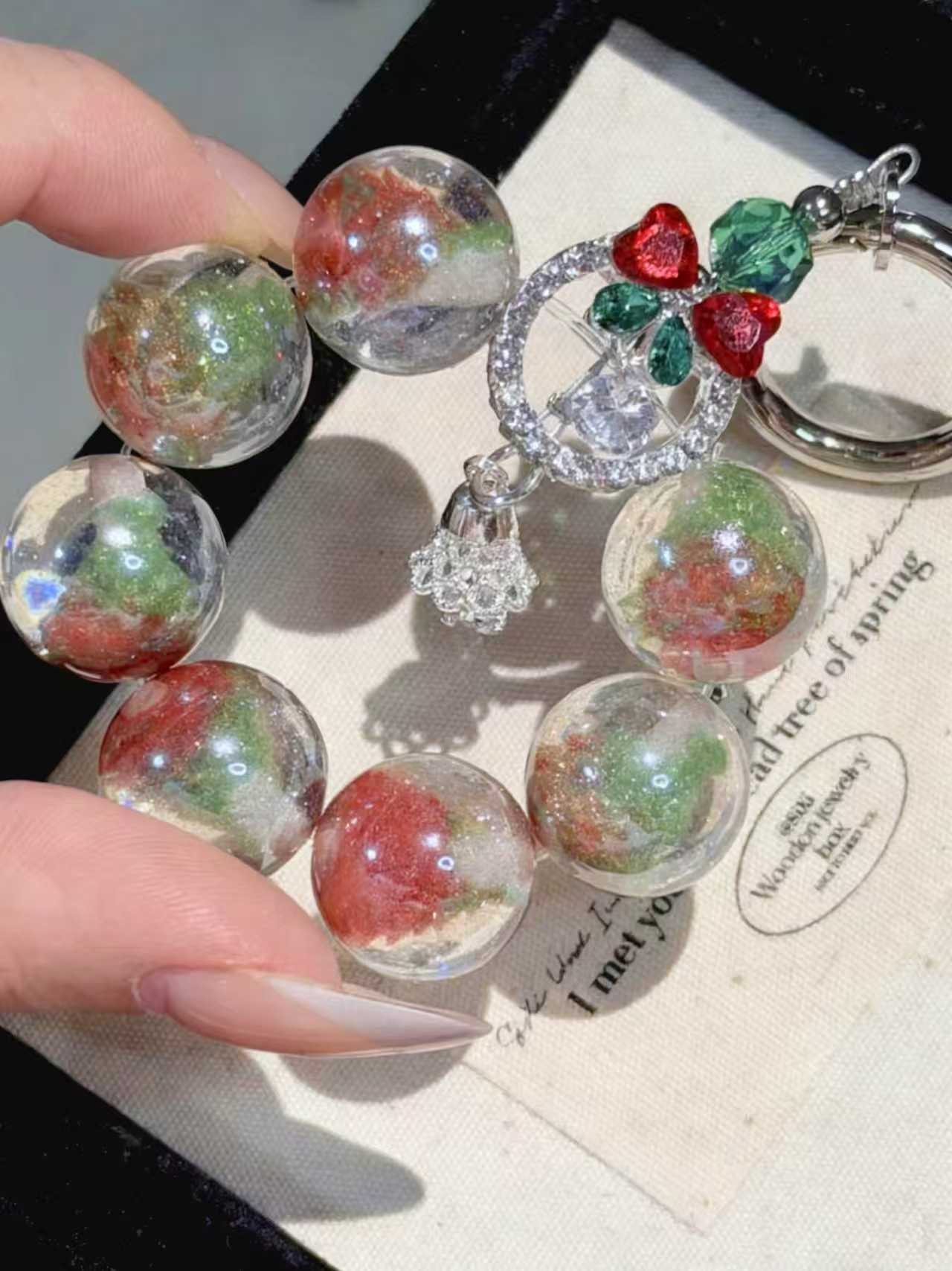 Jingle Bells – Handcrafted Crystal Beaded Phone and Bag Charm