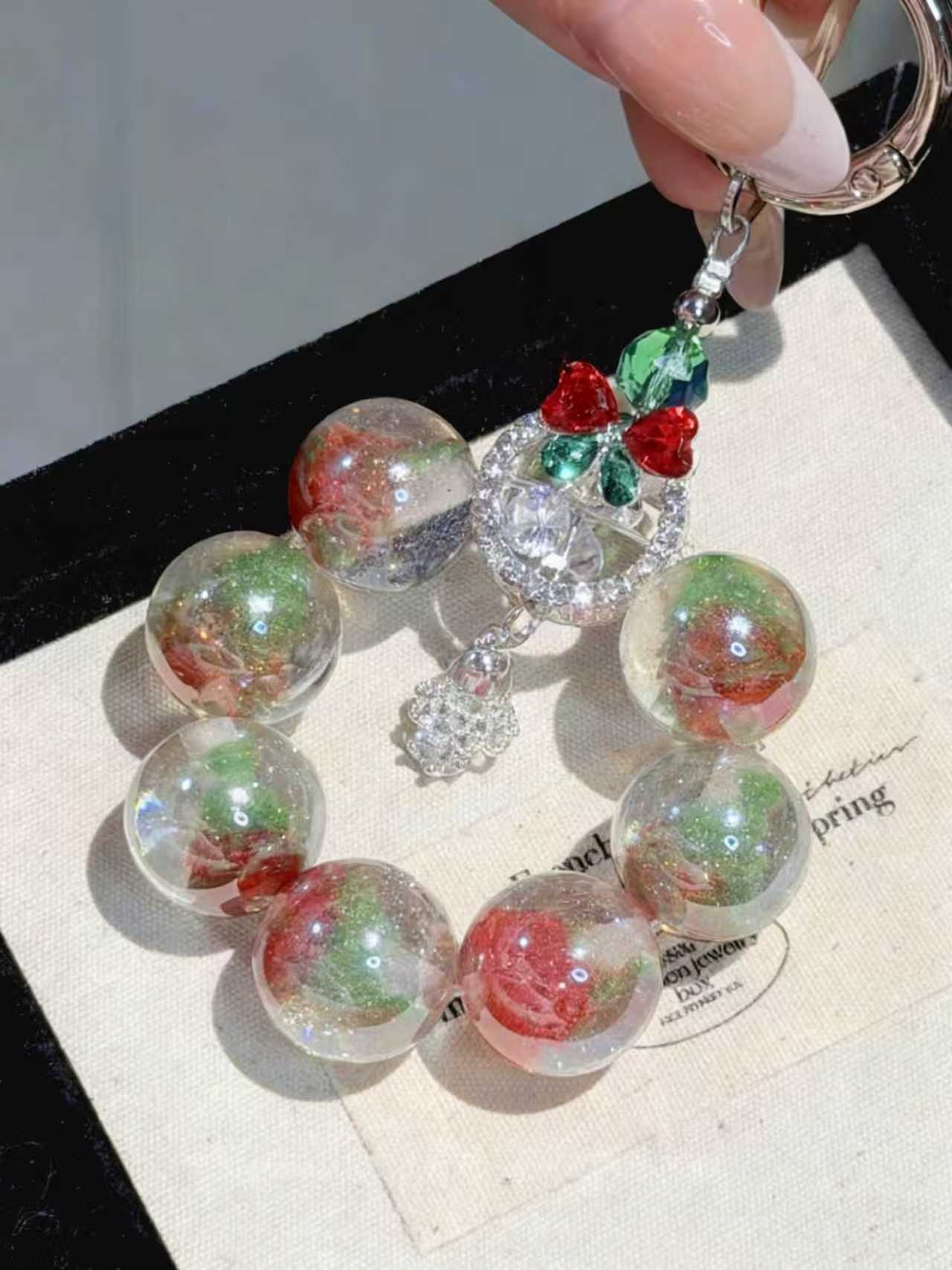 Jingle Bells – Handcrafted Crystal Beaded Phone and Bag Charm