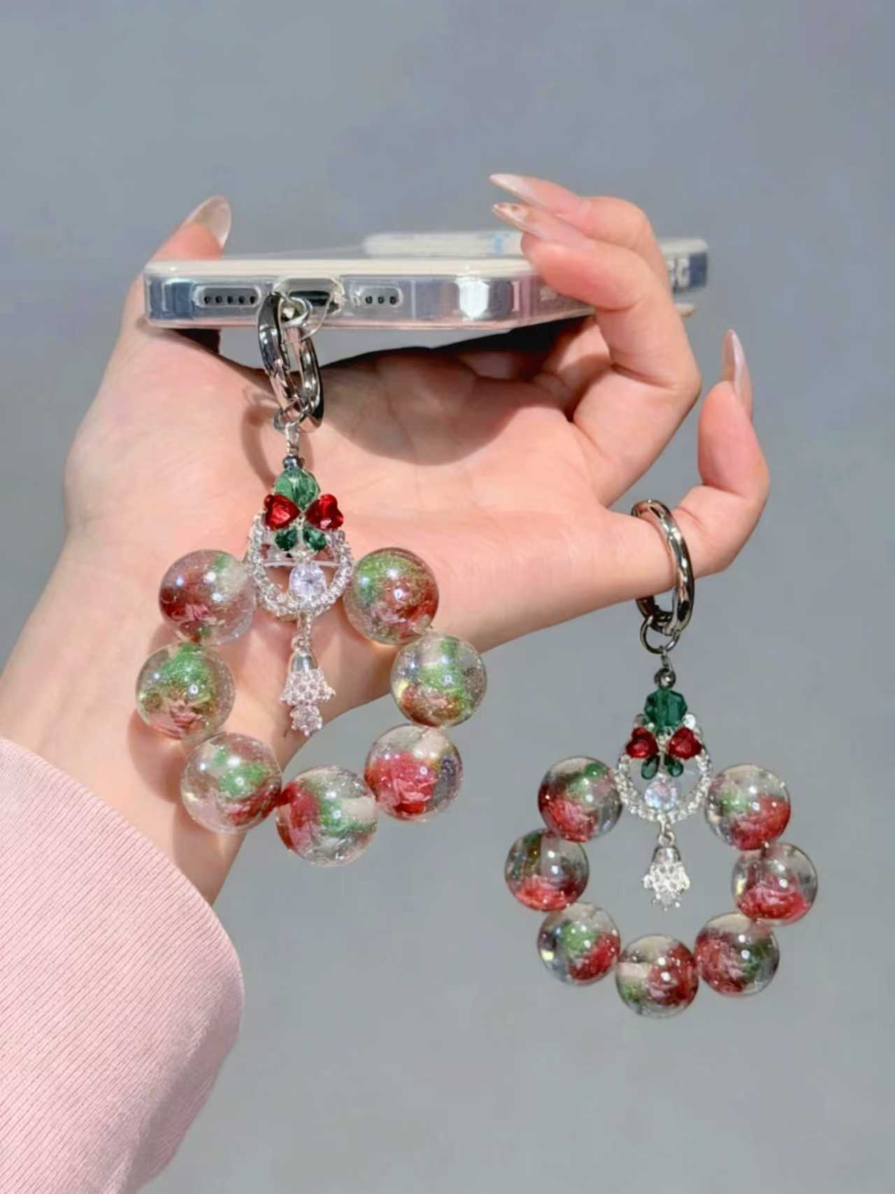 Jingle Bells – Handcrafted Crystal Beaded Phone and Bag Charm