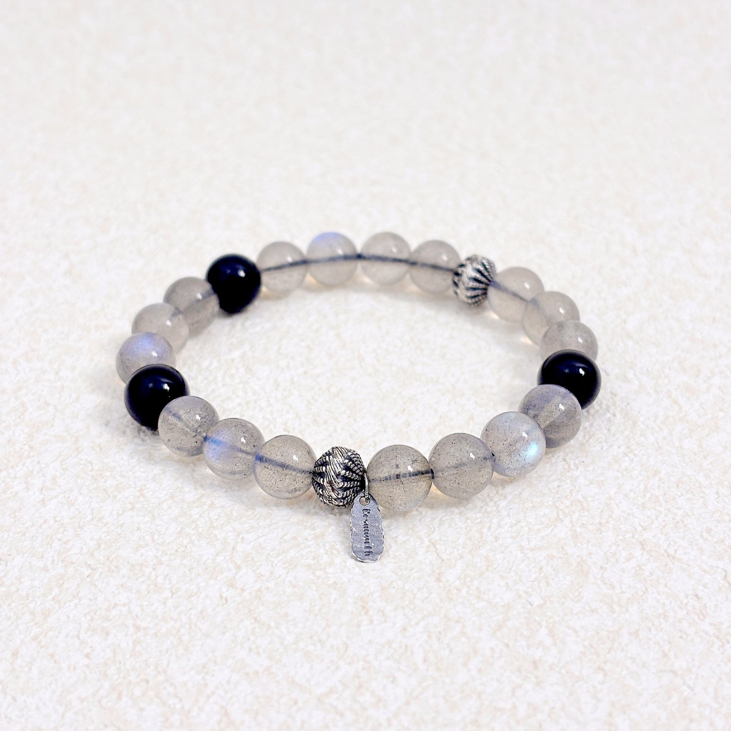 Letters at Dusk -  Labradorite & Tourmaline Bracelet
