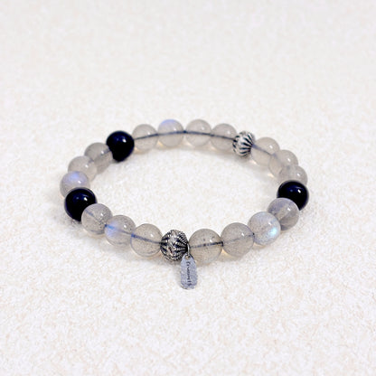 Letters at Dusk -  Labradorite & Tourmaline Bracelet