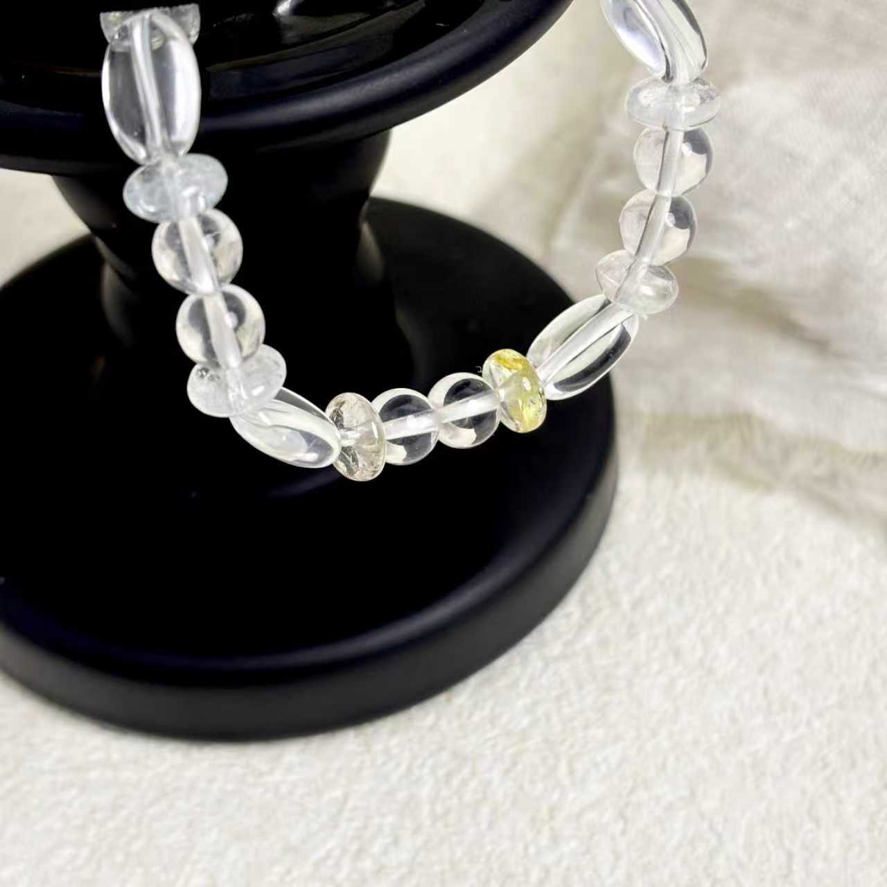 Lucent Realm - Clear Quartz & Topaz Bracelet