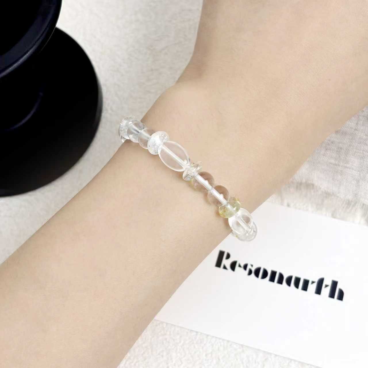 Lucent Realm - Clear Quartz & Topaz Bracelet