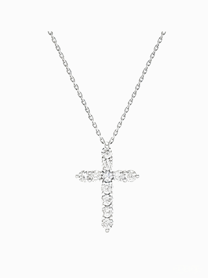 Lumine Cross - Sparkling S925 Silver Zircon Necklace