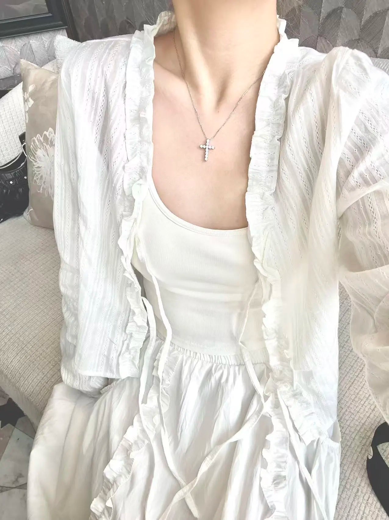 Lumine Cross - Sparkling S925 Silver Zircon Necklace