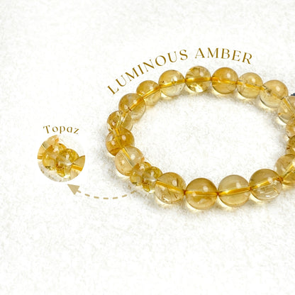 Luminous Amber - Citrine & Topaz Bracelet