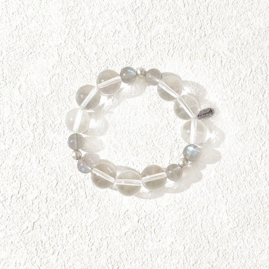 Mist Era – Clear Quartz & Gray Moonstone(Labradorite) Bracelet