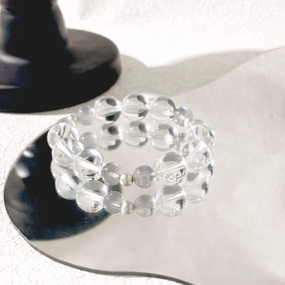 Mist Era – Clear Quartz & Gray Moonstone(Labradorite) Bracelet