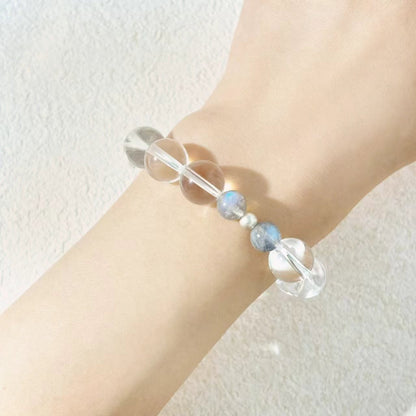 Mist Era – Clear Quartz & Gray Moonstone(Labradorite) Bracelet