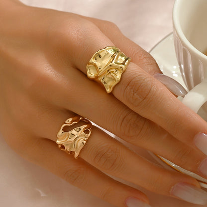 Molten Wave - Adjustable Ring Set