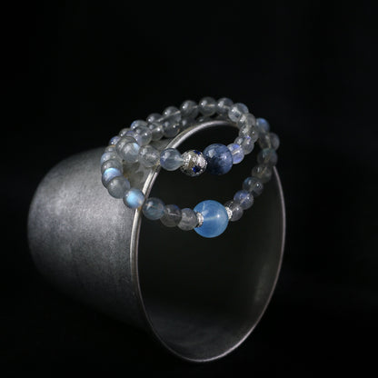 Nebula - Labradorite, Kyanite & Aquamarine Bracelet