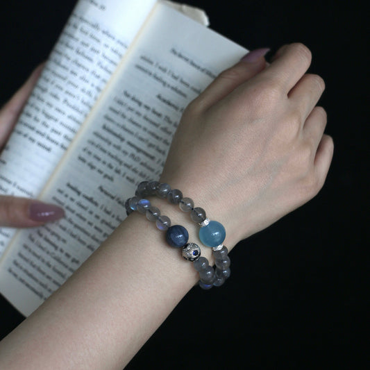 Nebula - Labradorite, Kyanite & Aquamarine Bracelet