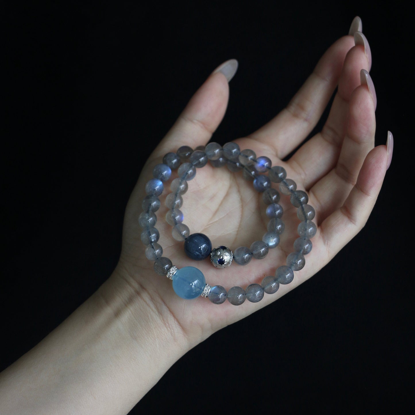 Nebula - Labradorite, Kyanite & Aquamarine Bracelet