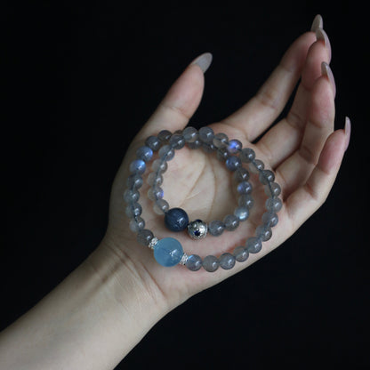 Nebula - Labradorite, Kyanite & Aquamarine Bracelet