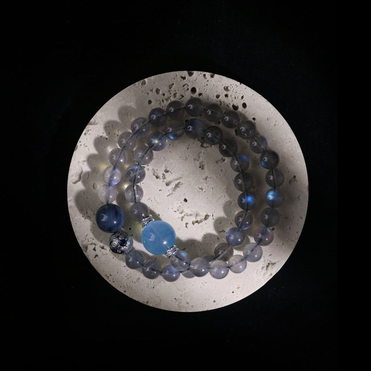 Nebula - Labradorite, Kyanite & Aquamarine Bracelet