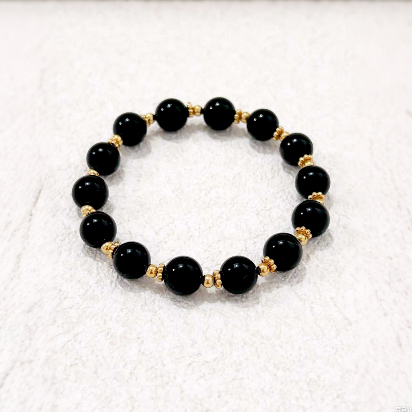 Dark Gleam – Black Tourmaline Bracelet