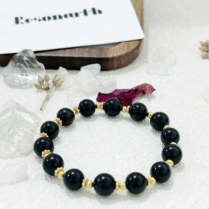 Dark Gleam – Black Tourmaline Bracelet