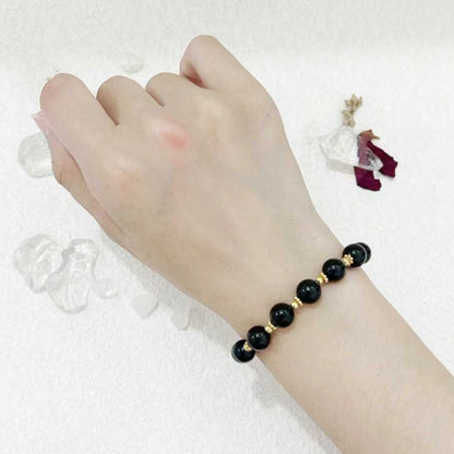 Dark Gleam – Black Tourmaline Bracelet