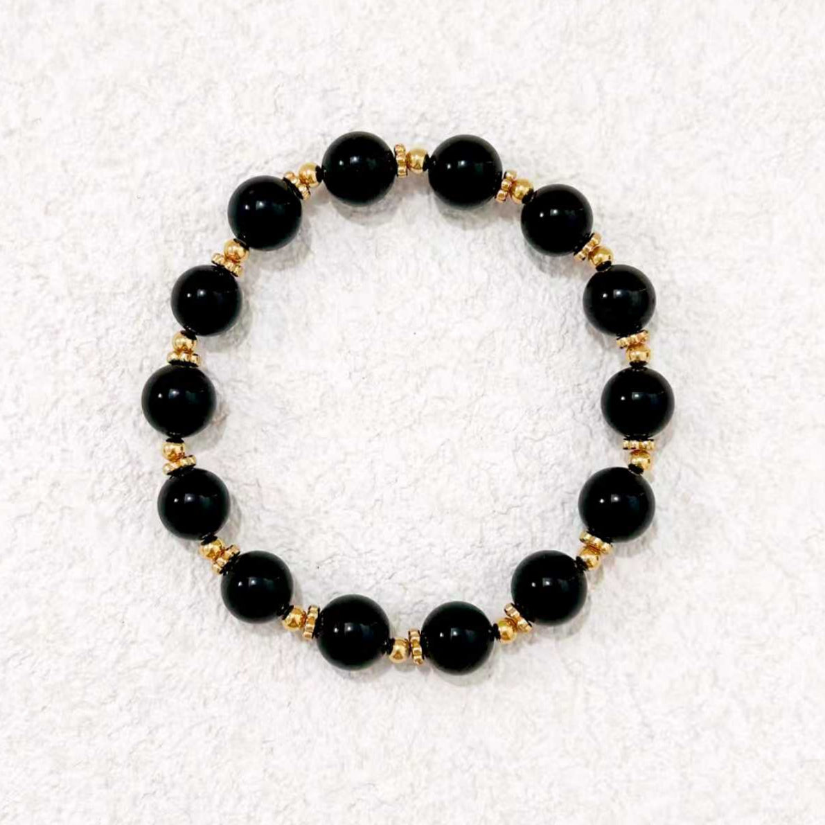 Dark Gleam – Black Tourmaline Bracelet
