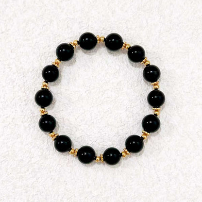 Dark Gleam – Black Tourmaline Bracelet