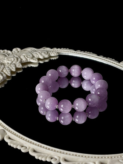 Pale Dream - Kunzite & Silver Bracelet | Soft Lavender Glow