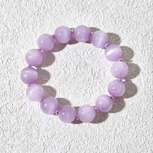 Pale Dream - Kunzite & Silver Bracelet | Soft Lavender Glow