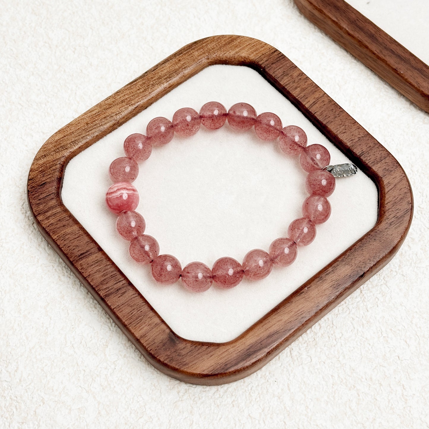 Petal of Spring - Strawberry Quartz & Rhodochrosite Bracelet